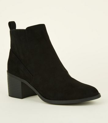 Girls Black Suedette Ankle Boots | New Look