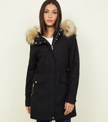 black women's parka fur hood