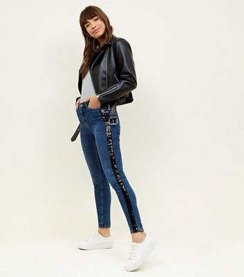 jeans with sparkly side stripe