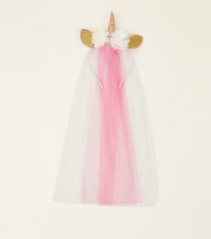 Pink Unicorn Veil Headband New Look