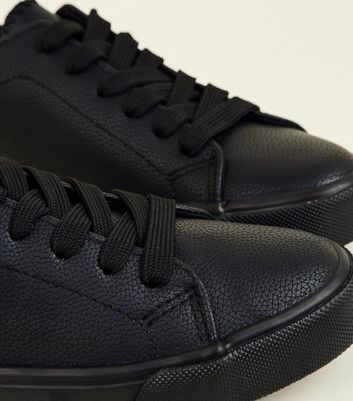 trainers black leather