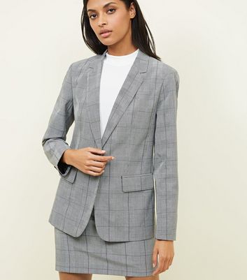 light grey skirt suit