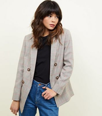 New look hot sale checked blazer