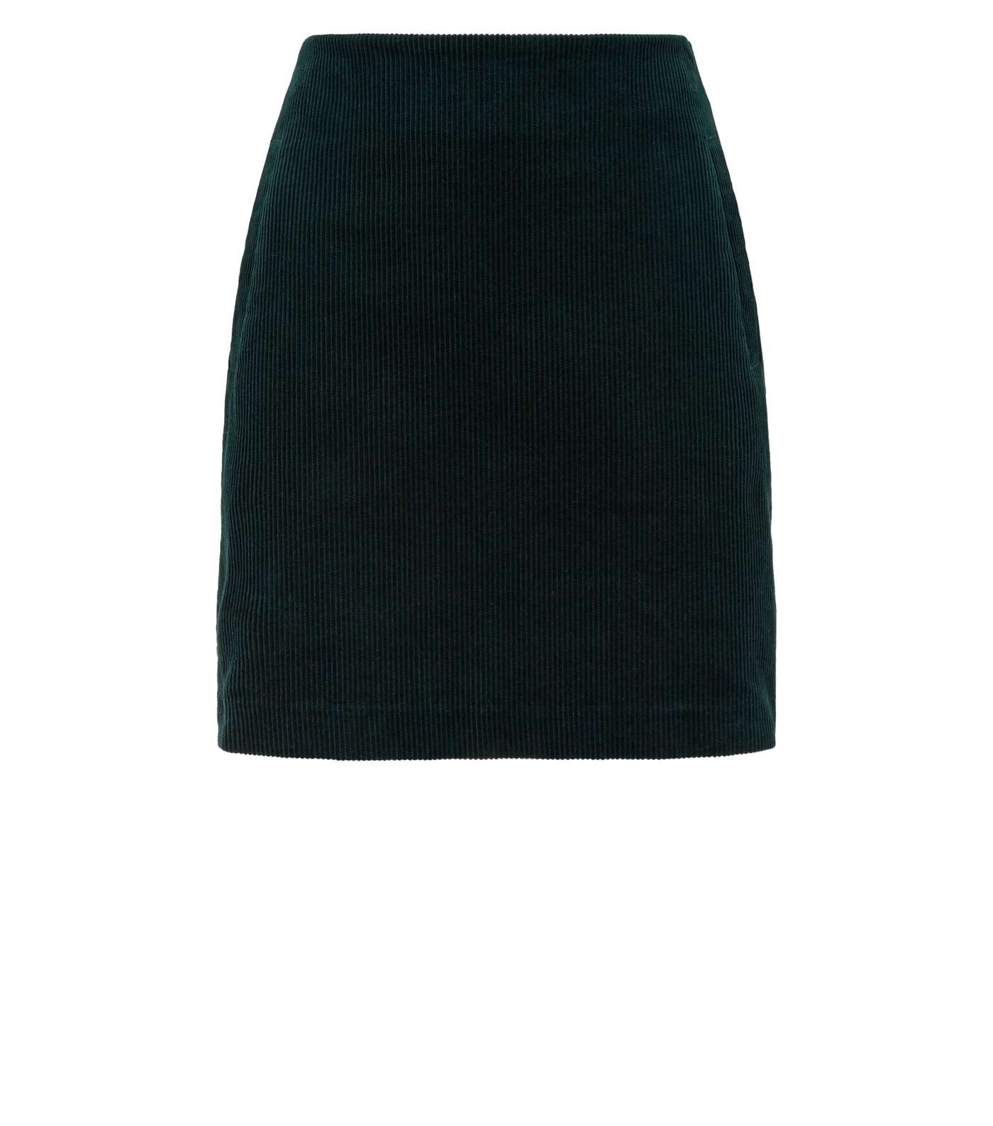 Dark Green Corduroy Mini Skirt Image 4