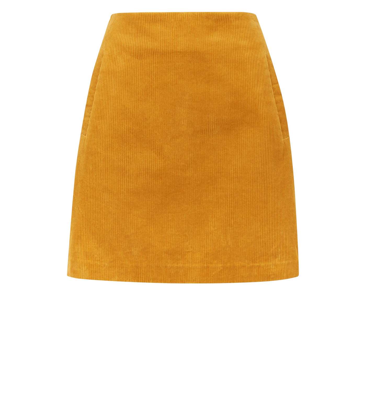 Mustard Yellow Corduroy Mini Skirt Image 4