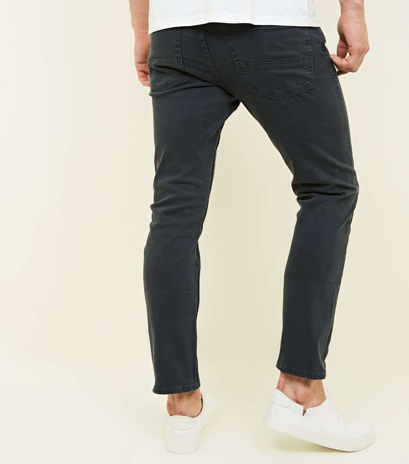 Dark Grey Ankle Grazer Slim Jeans Image 3