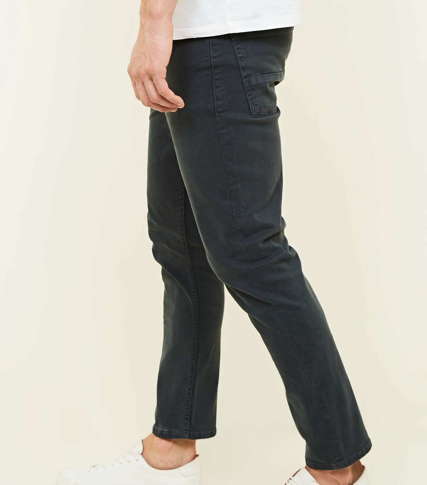 Dark Grey Ankle Grazer Slim Jeans Image 5