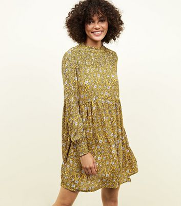 yellow smock dress