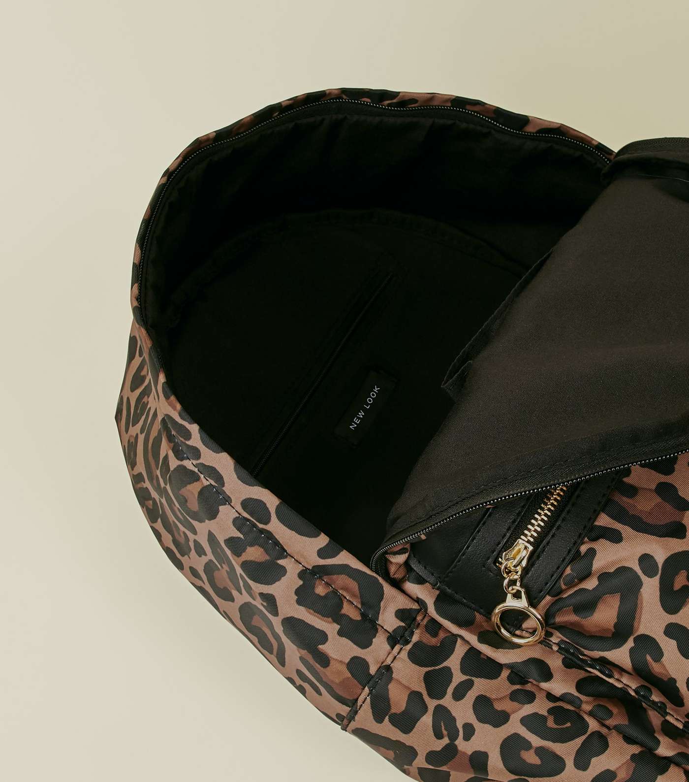 Brown Leopard Print Backpack  Image 4