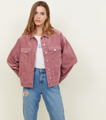 pink denim jacket new look