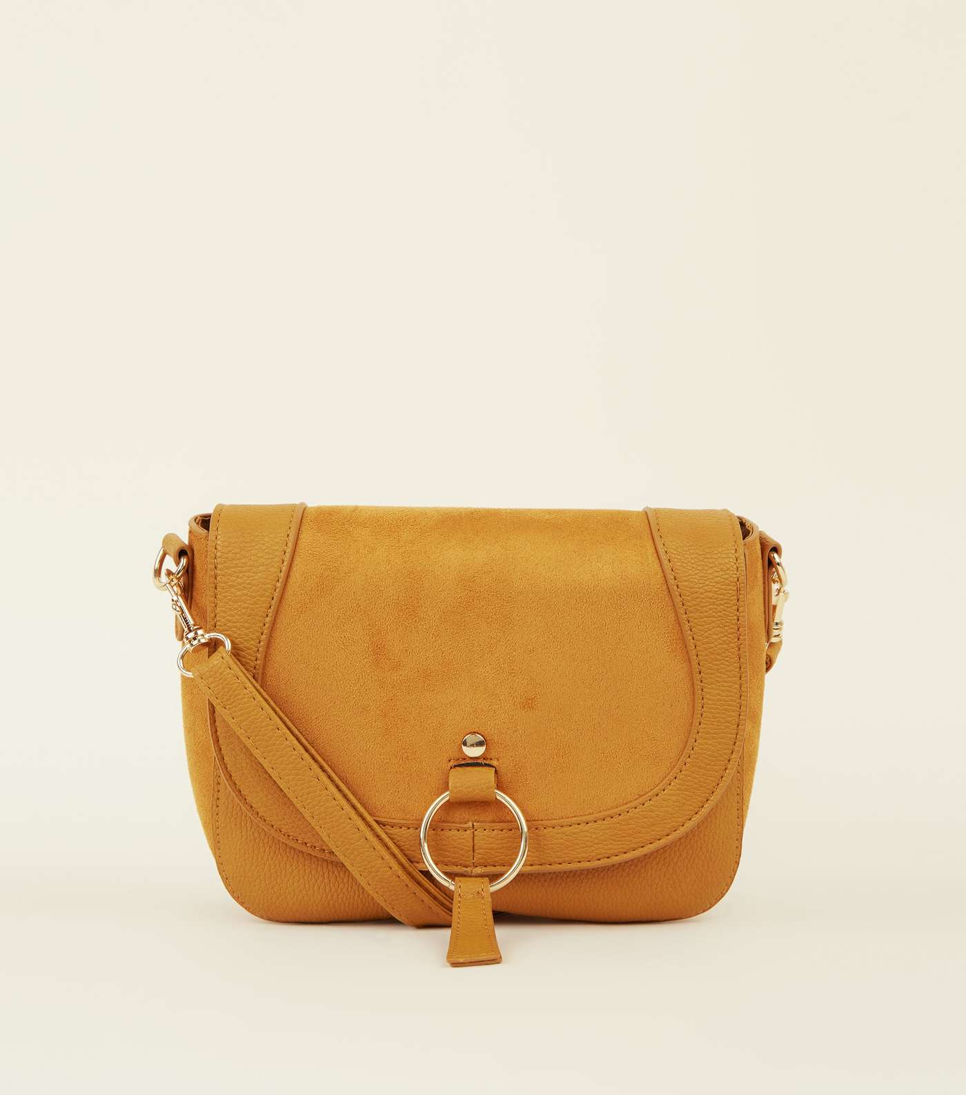 Mustard Ring Detail Saddle Bag 