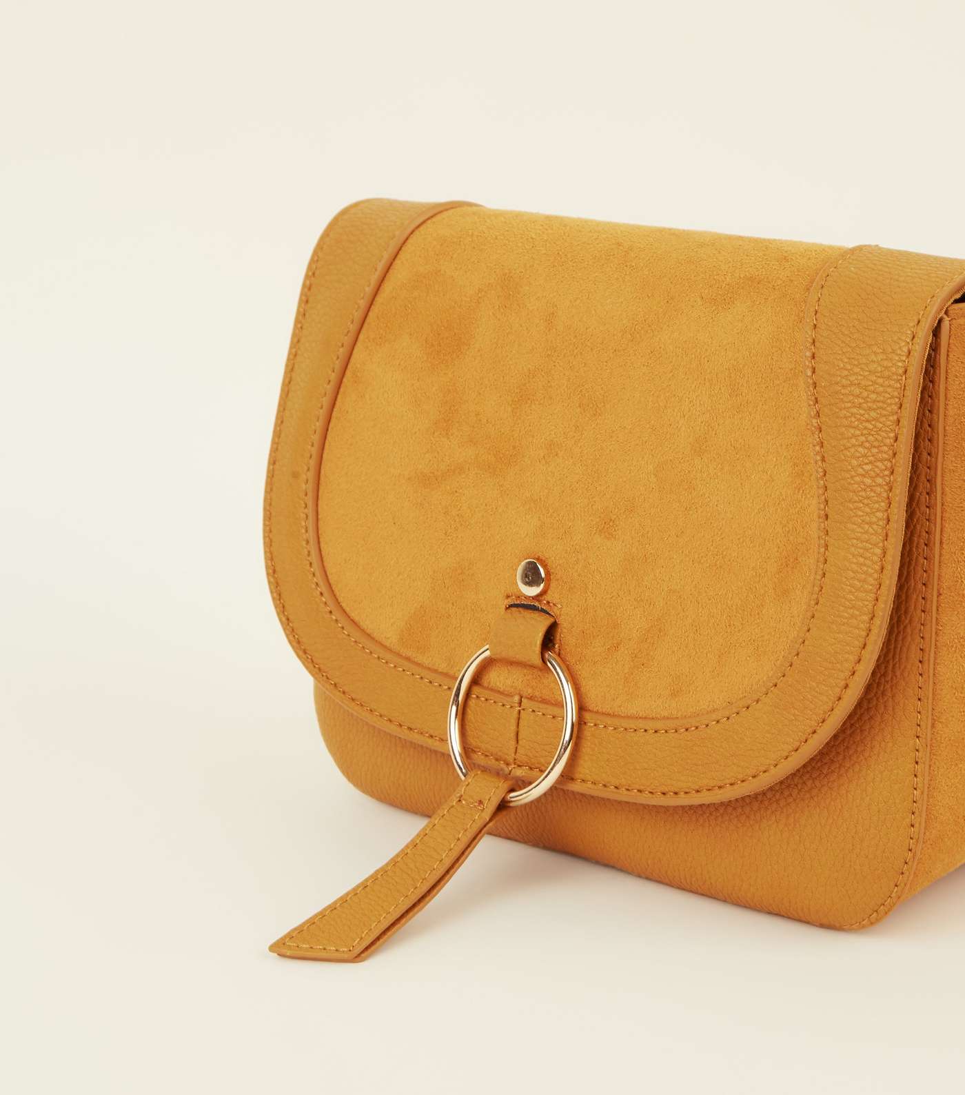 Mustard Ring Detail Saddle Bag  Image 3