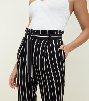 paper bag trousers striped