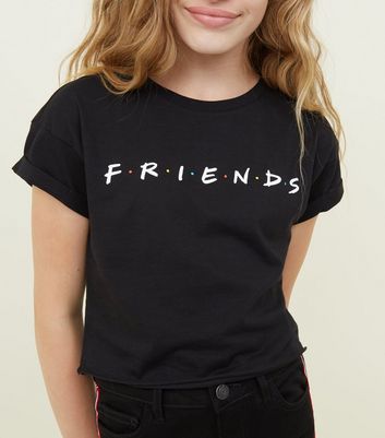 Girls Black Logo Friends T-Shirt | New Look