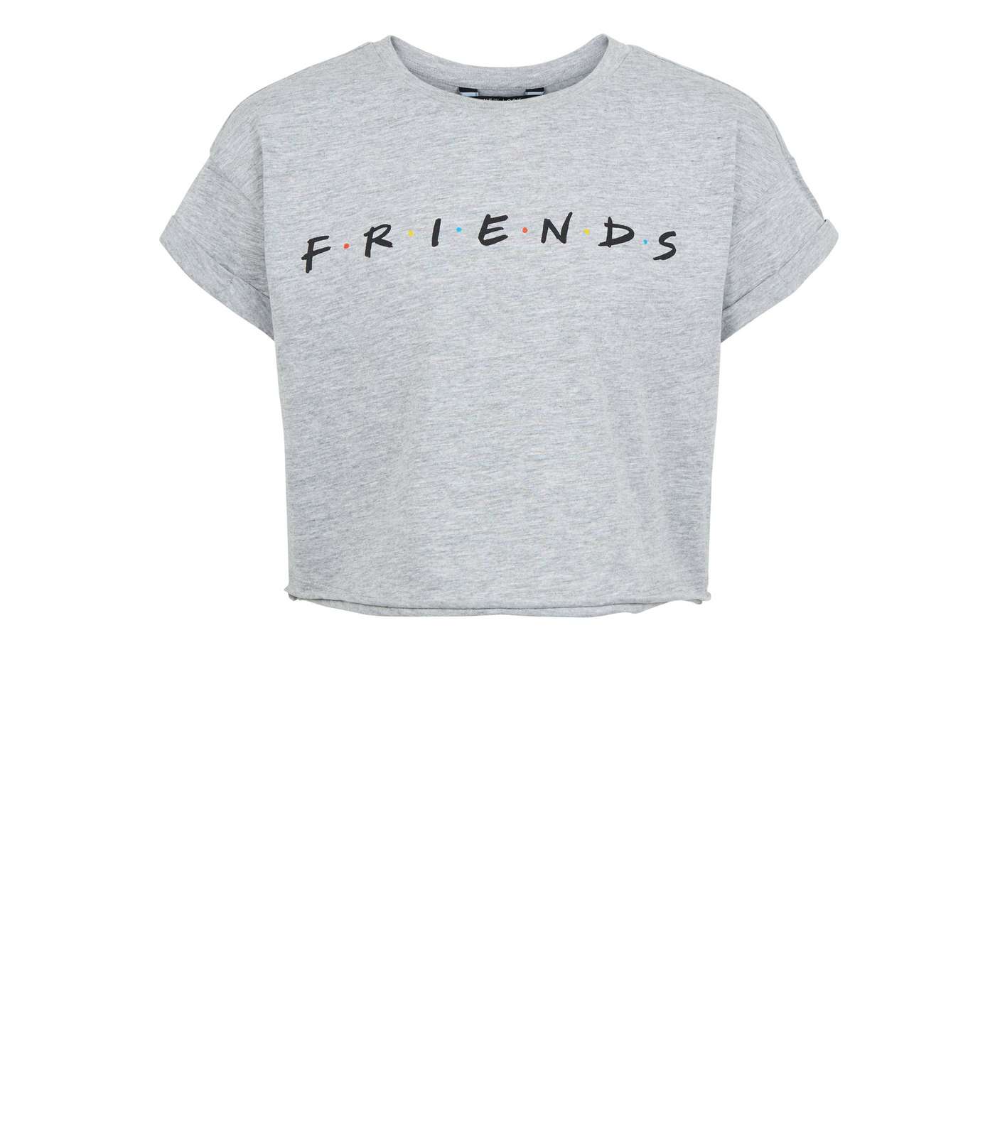 Girls Grey Friends Logo T-Shirt Image 4