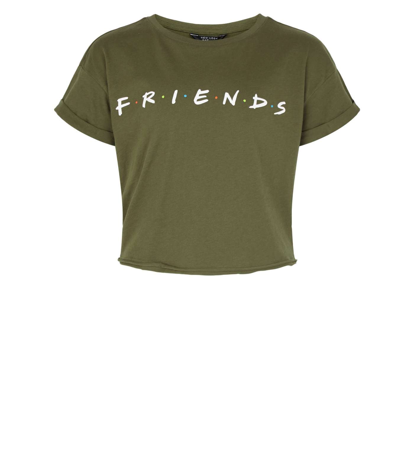 Girls Khaki Crew Neck Friends Logo T-Shirt Image 4