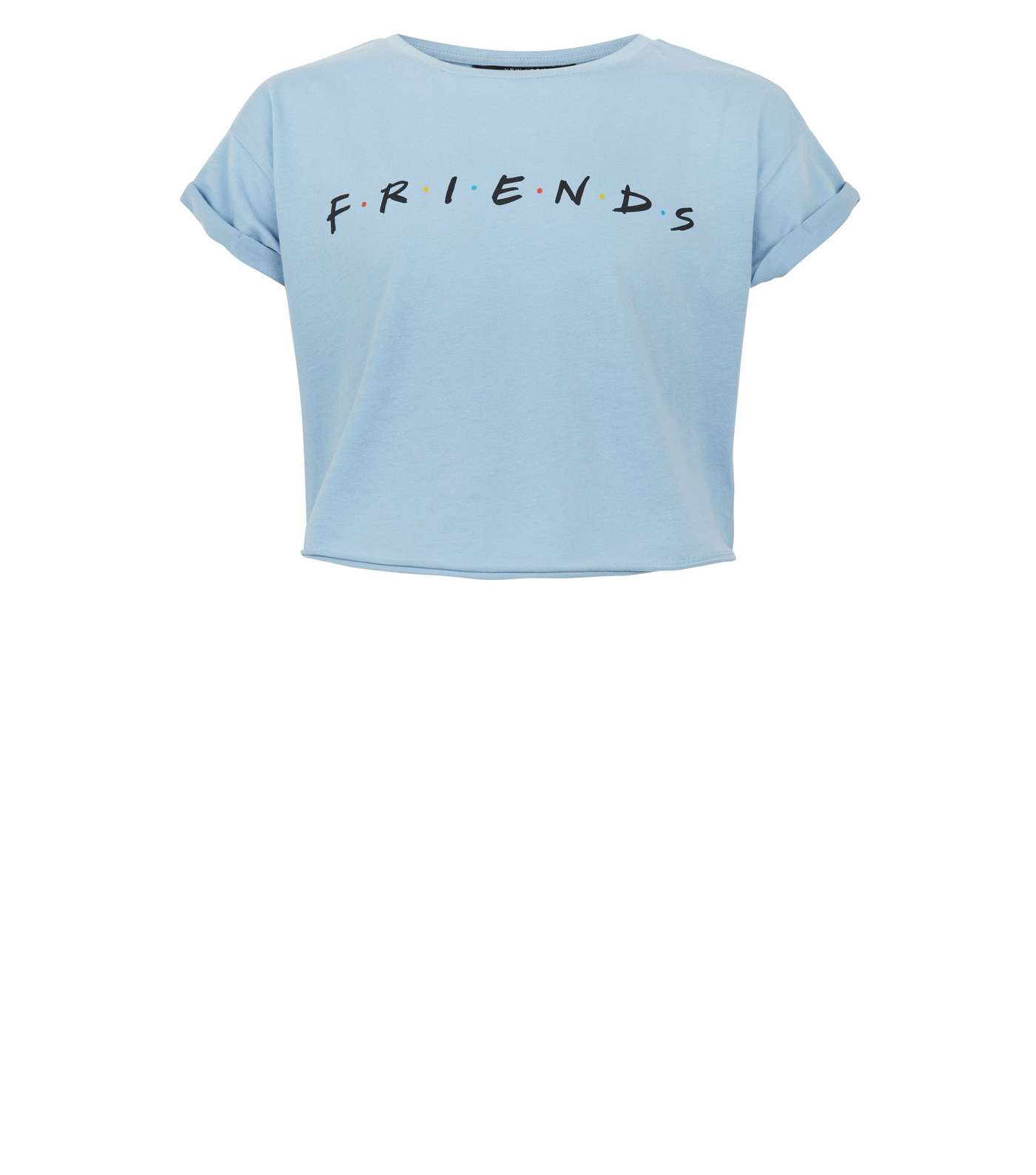 Girls Pale Blue Friends Logo T-Shirt Image 4