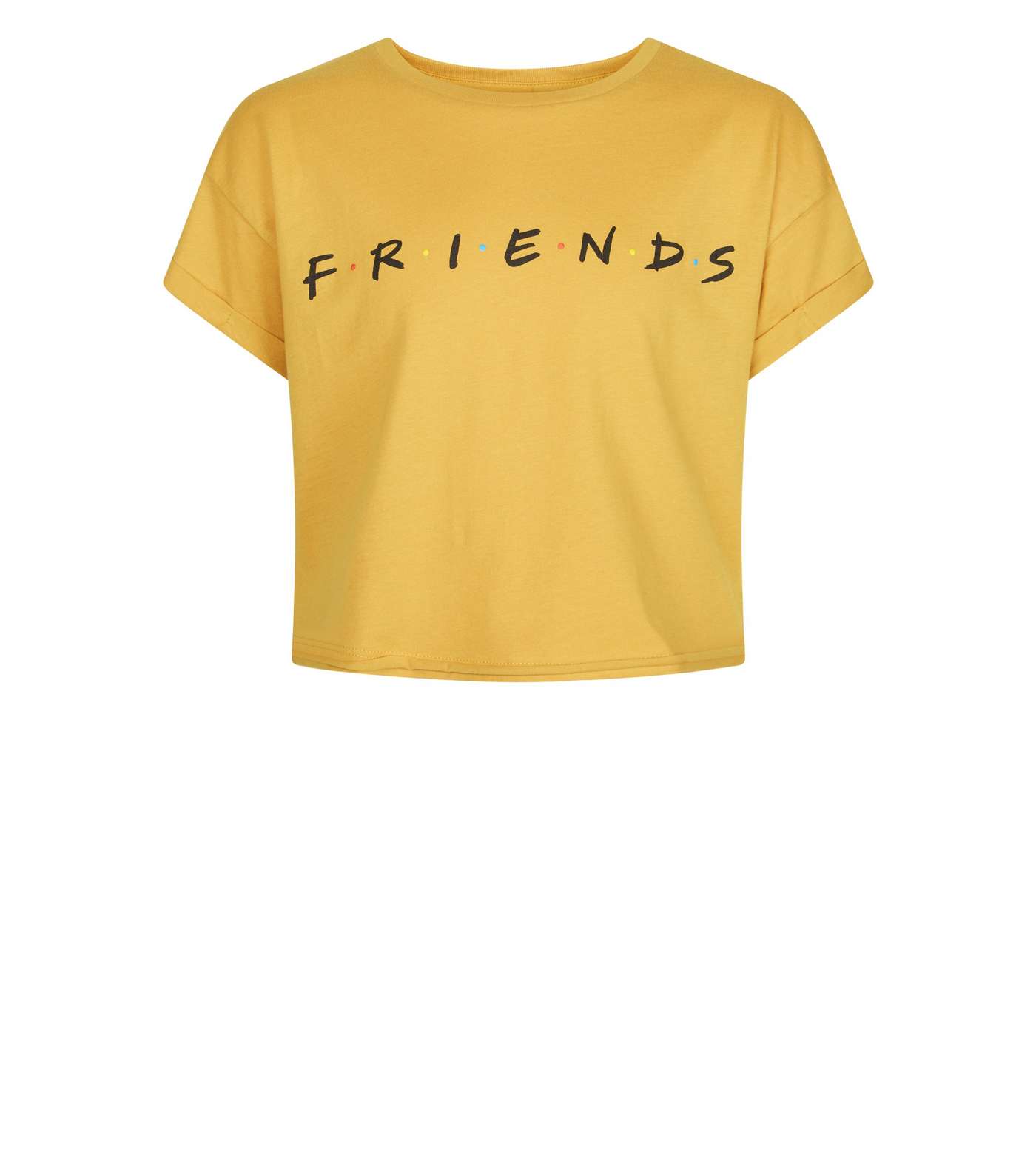 Girls Mustard Friends Logo T-Shirt Image 4
