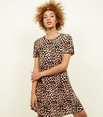 leopard swing dress