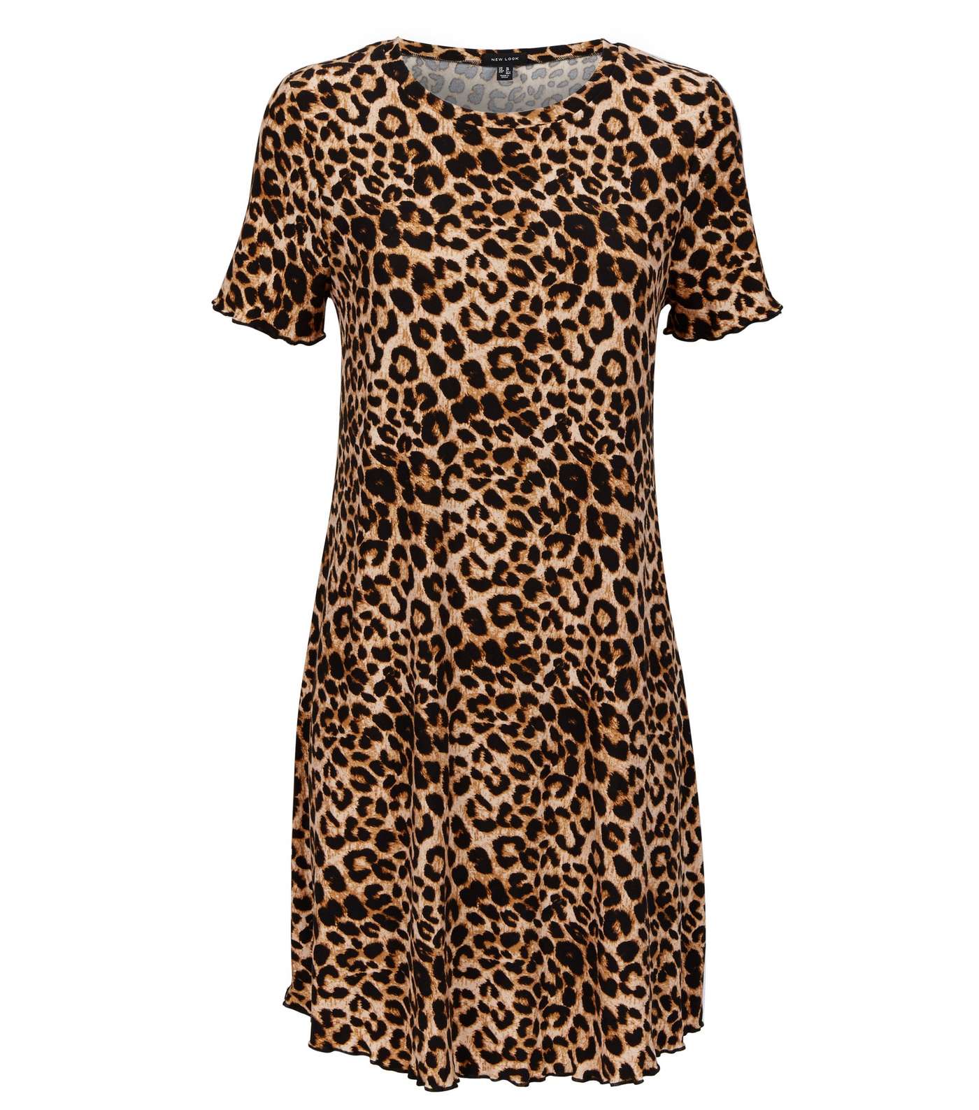 Brown Leopard Print Mini Swing Dress  Image 4