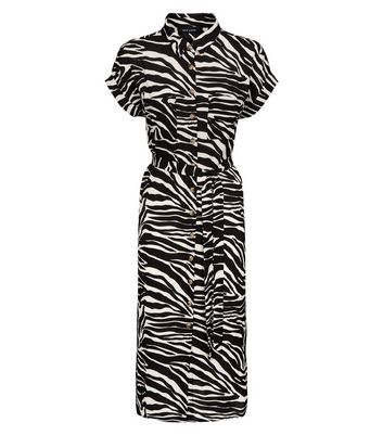 new look zebra midi dress