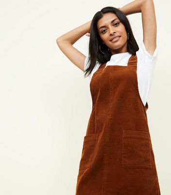 New look cord dungaree hot sale dress