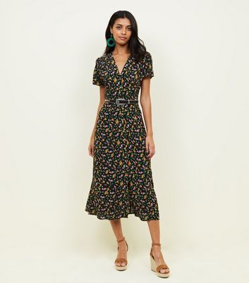 new look floral midi dress