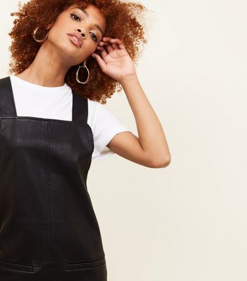 leather look pinafore