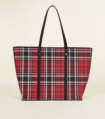 new look tartan bag