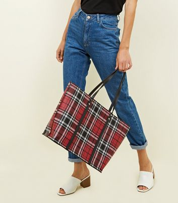 new look tartan bag