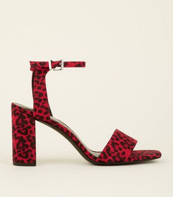 new look red block heels
