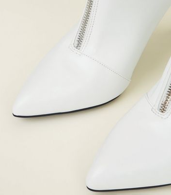 new look zip front ankle boots