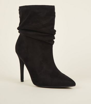 slouch heeled ankle boots