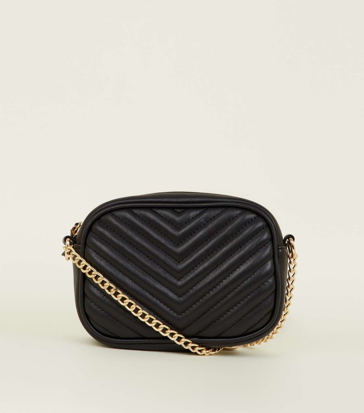 Black Chevron Quilted Camera Bag 