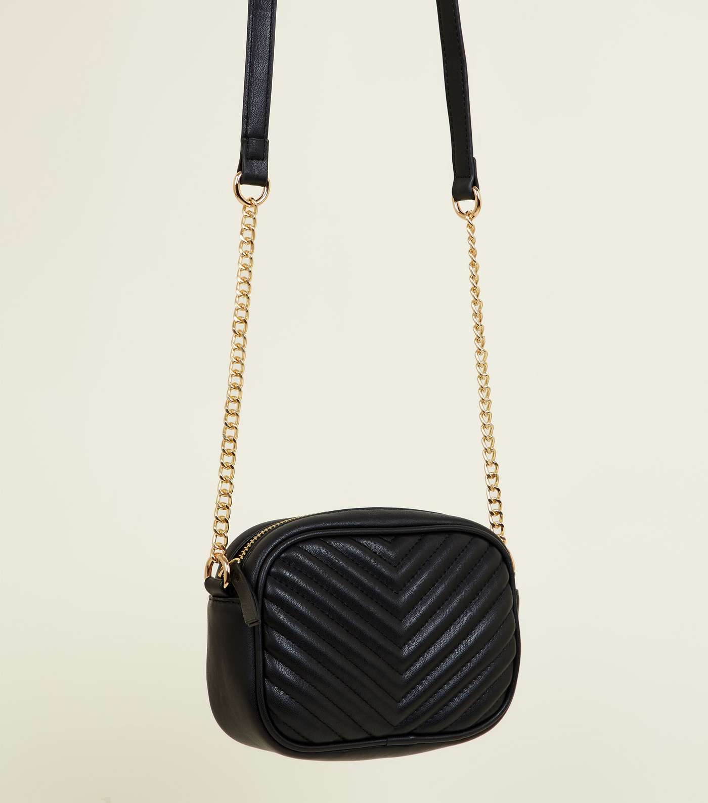 Black Chevron Quilted Camera Bag  Image 3