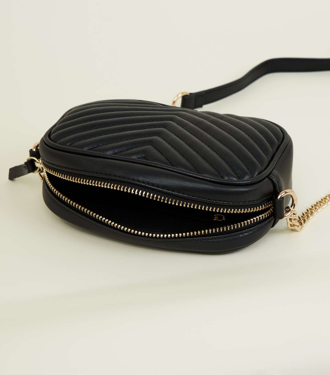 Black Chevron Quilted Camera Bag  Image 5