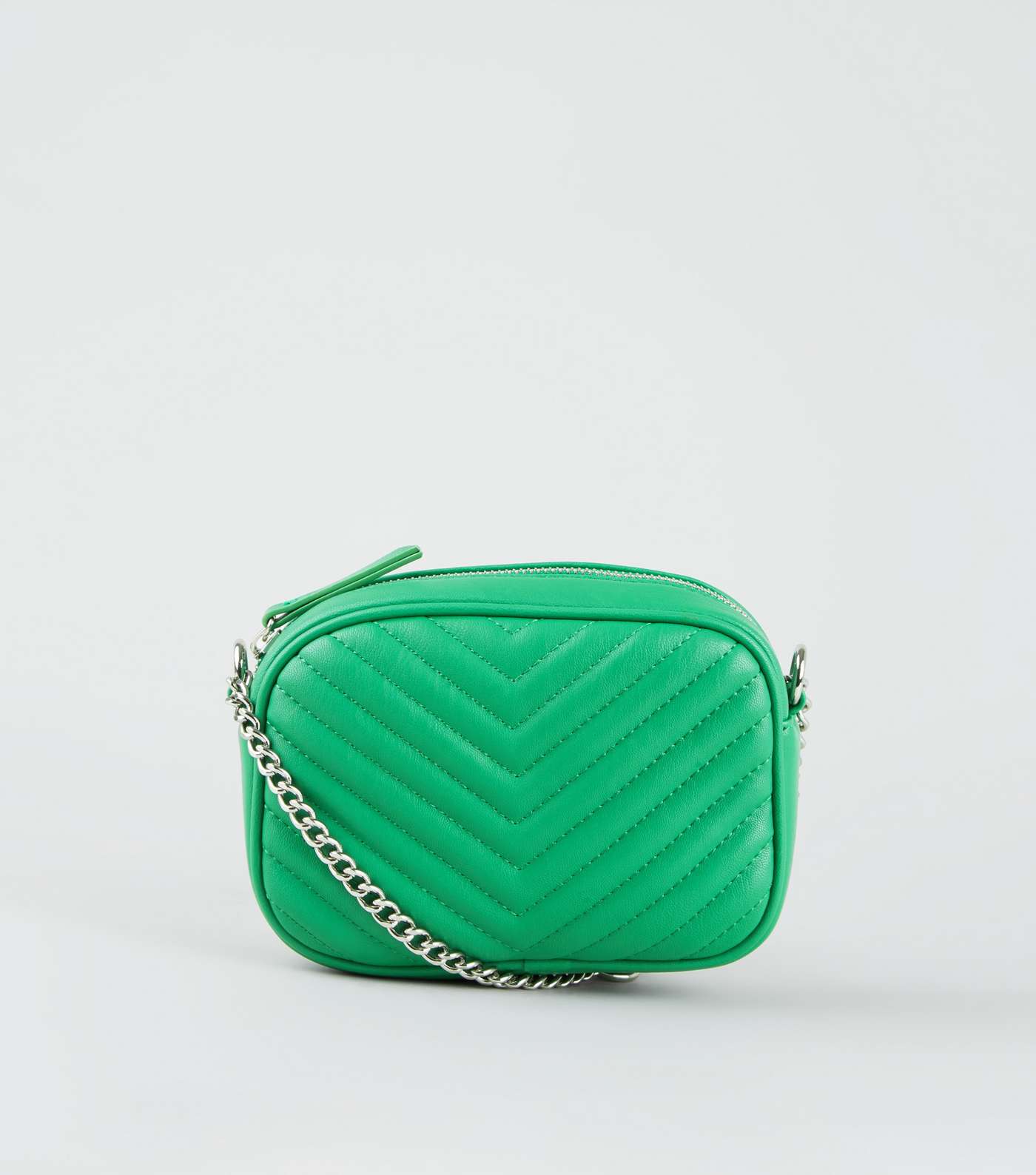 Green Chevron Quilted Camera Bag 