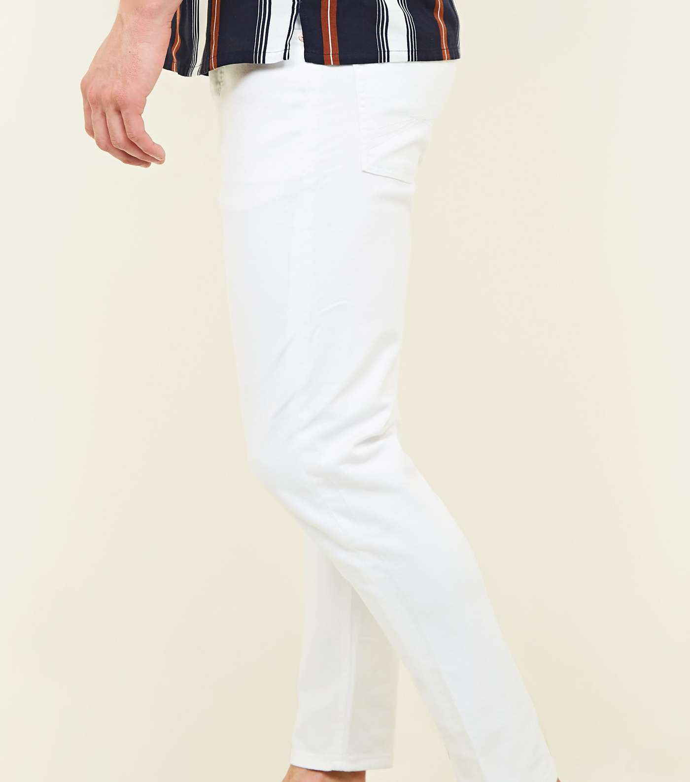 White Slim Fit Jeans Image 5