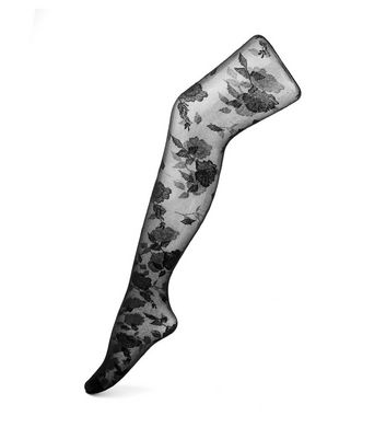 floral pattern tights