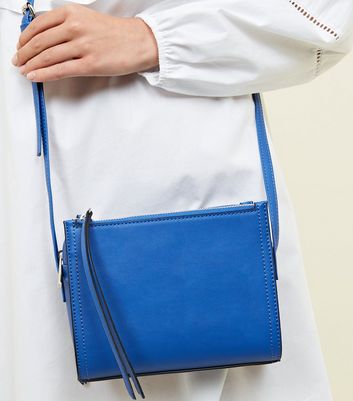 bright blue crossbody bag