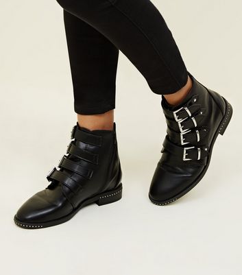 ladies buckle ankle boots