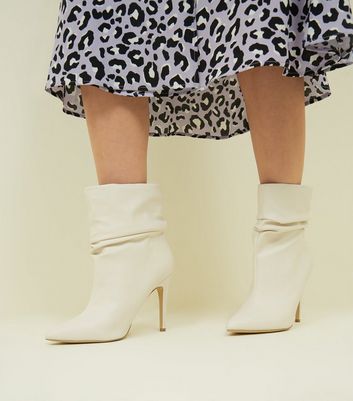new look cream boots
