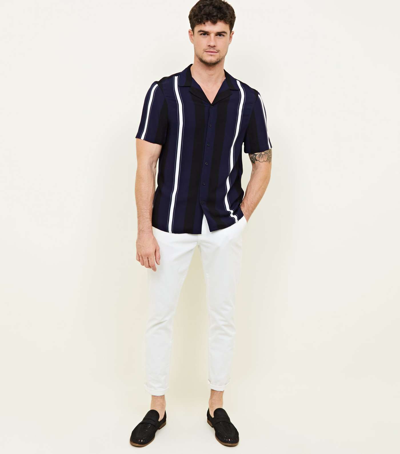 Blue Stripe Short Sleeve Shirt  Image 2