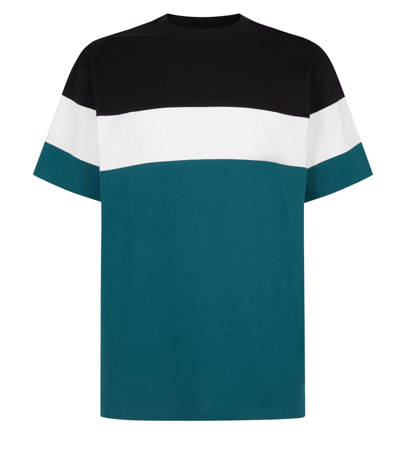 Teal Colour Block T-Shirt Image 4