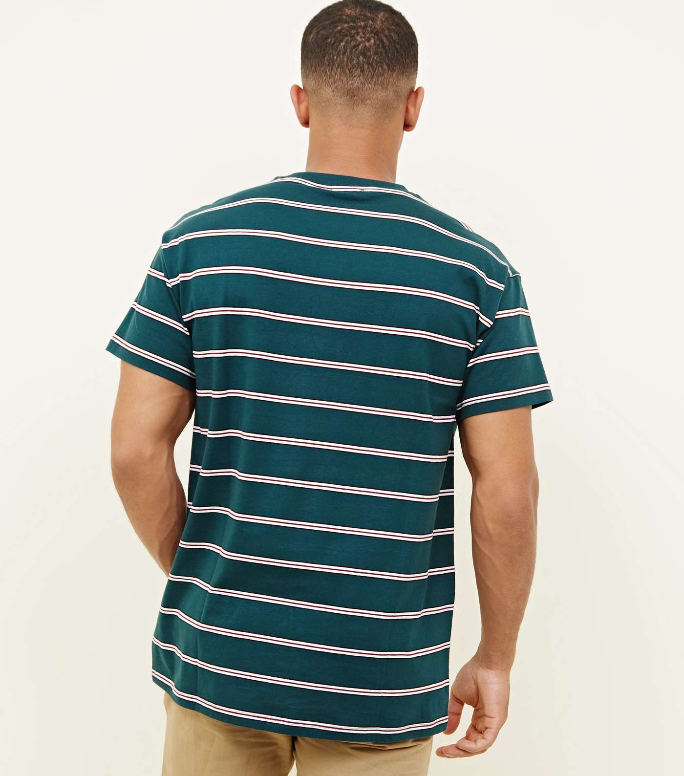 Teal Double Stripe T-Shirt Image 3
