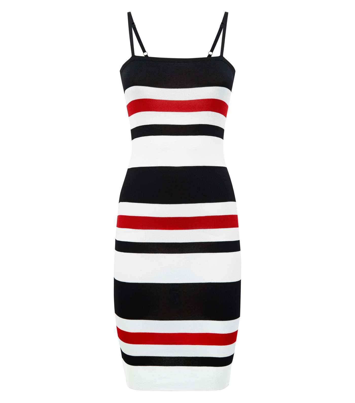Black Stripe Bodycon Dress Image 4