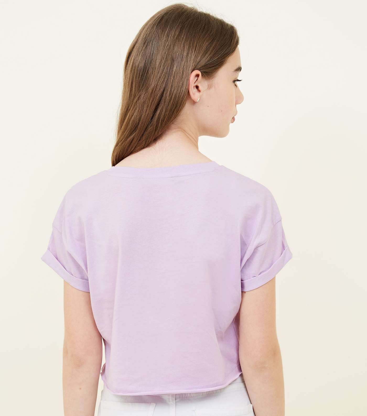Girls Purple Miami Beach Logo T-Shirt Image 3
