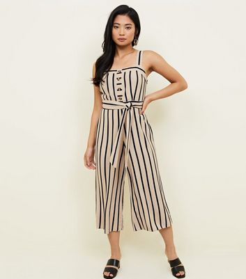 petite striped jumpsuit