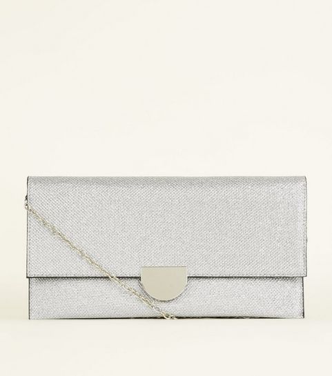 Handbags Black Clutch Tote Small Bags New Look Silver Foldover Clutch Bag