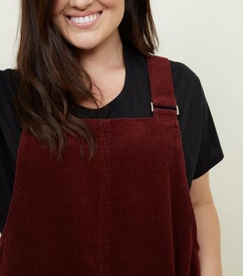 New look burgundy cord 2024 pinafore